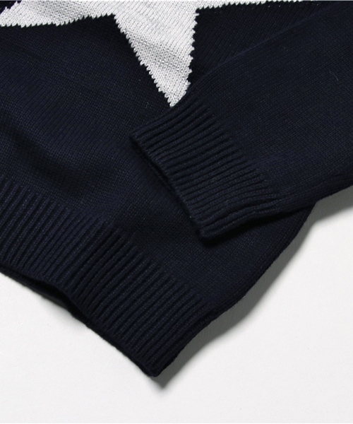 GLOBAL WORK（グローバルワーク）の「【キッズ】ガラクルーニットプルオーバー長袖17/763278（ニット/セーター・キッズ・ホワイト/ネイビー/イエロー/グレー/ホワイト系その他/ダークブルー/ダークグレー/ホワイト系その他3・LARGE/X-LARGE/XX-LARGE/SMALL/MEDIUM）」の10枚目の写真