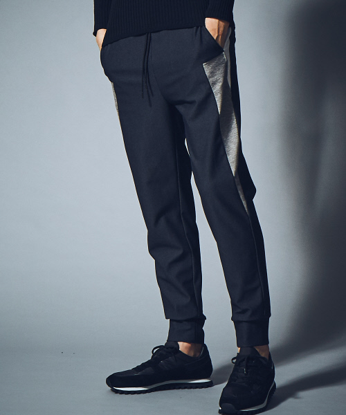 5351 POUR LES HOMMES(ゴーサンゴーイチプールオム)の「ハイテンション裏毛パンツ(その他パンツ・メンズ・ブルー/ブラック/ホワイト×ブラック・44/46/48)」の4枚目の写真