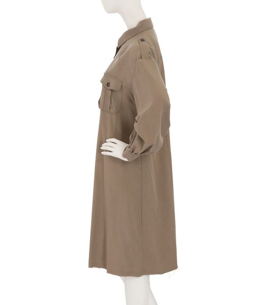 jouetie（ジュエティ）の「ミリタリーシャツワンピース（ワンピース・レディース・ブラック/ベージュ/カーキ・MEDIUM）」の18枚目の写真