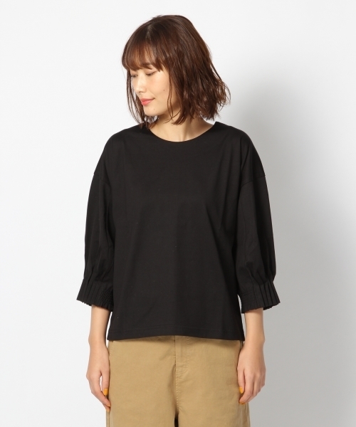 laboratory work（ラボラトリーワーク）の「タックシャーリングスリーブ（Tシャツ/カットソー・レディース・ホワイト/ブラック/杢グレー・MEDIUM）」の12枚目の写真