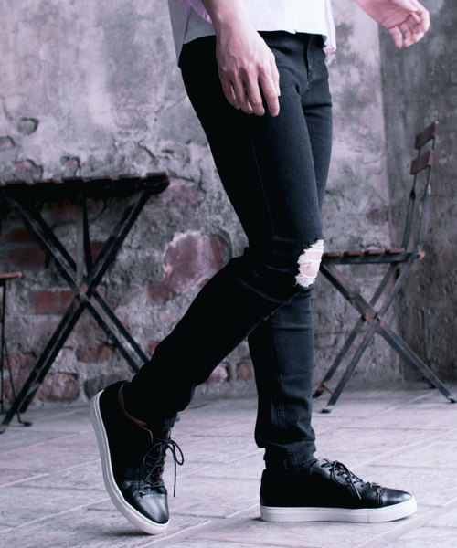 THE CASUAL（カジュアル）の「ストレッチダメージスキニーデニムパンツ（デニムパンツ・メンズ・ブラック系その他/ブラック/ライトグレー/ブルー系その他2/ブルー系その他/ワンウォッシュ・S/XL/L/M）」の15枚目の写真