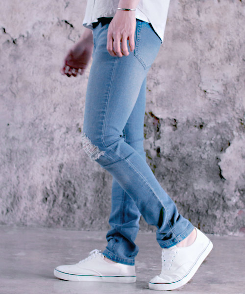 THE CASUAL（カジュアル）の「ストレッチダメージスキニーデニムパンツ（デニムパンツ・メンズ・ブラック系その他/ブラック/ライトグレー/ブルー系その他2/ブルー系その他/ワンウォッシュ・S/XL/L/M）」の16枚目の写真