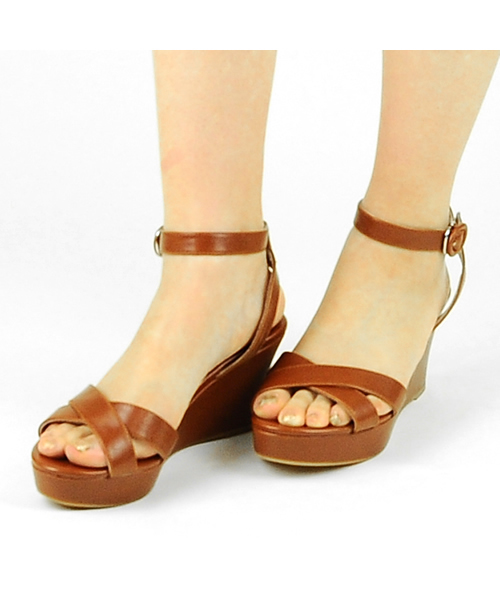 ORiental TRaffic（オリエンタルトラフィック）の「★クロスウエッジサンダル★3206（サンダル・レディース・ブラック/ベージュ/ブラウン・LL/LARGE/MEDIUM/SMALL）」の10枚目の写真