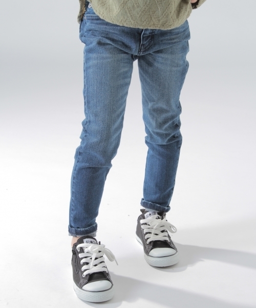 BAYFLOW（ベイフロー）の「BAYFLOW／[KIDS]ベーシックスキニーデニム 18SS（デニムパンツ・キッズ・ライトブルー/インディゴブルー/オフホワイト/ブラック/サックスブルー・X-LARGE/MEDIUM/LARGE/SMALL/XX-LARGE）」の5枚目の写真