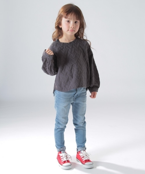 BAYFLOW（ベイフロー）の「BAYFLOW／[KIDS]ベーシックスキニーデニム 18SS（デニムパンツ・キッズ・ライトブルー/インディゴブルー/オフホワイト/ブラック/サックスブルー・X-LARGE/MEDIUM/LARGE/SMALL/XX-LARGE）」の10枚目の写真