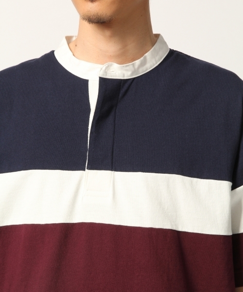 GLOBAL WORK（グローバルワーク）の「ラガーキリカエTEE半袖/795855（ポロシャツ・メンズ・ライトグリーン/ネイビー/ライトパープル・MEDIUM/SMALL/LARGE）」の9枚目の写真