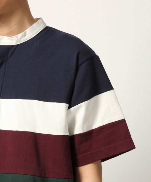 GLOBAL WORK（グローバルワーク）の「ラガーキリカエTEE半袖/795855（ポロシャツ・メンズ・ライトグリーン/ネイビー/ライトパープル・MEDIUM/SMALL/LARGE）」の10枚目の写真