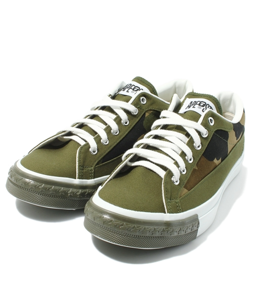 A BATHING APE（アベイシングエイプ）の「APESTA COURT（スニーカー・メンズ・ブラック/グリーン・8.5/9.5/11/7.5/7/9/8/10）」の2枚目の写真