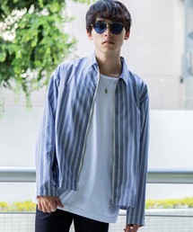 STUDIOUS | 【STUDIOUS】フルジップストライプシャツ(シャツ/ブラウス)