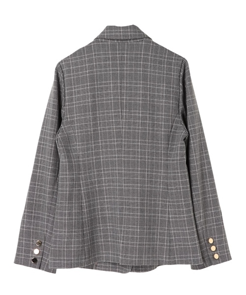 YECCA VECCA（イェッカヴェッカ）の「Ｐ．グレンチェックジャケット（ミリタリージャケット・レディース・チェック・FREE）」の2枚目の写真