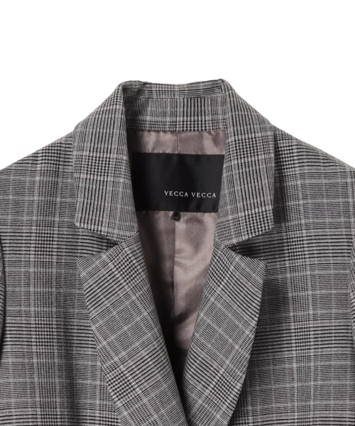 YECCA VECCA（イェッカヴェッカ）の「Ｐ．グレンチェックジャケット（ミリタリージャケット・レディース・チェック・FREE）」の7枚目の写真