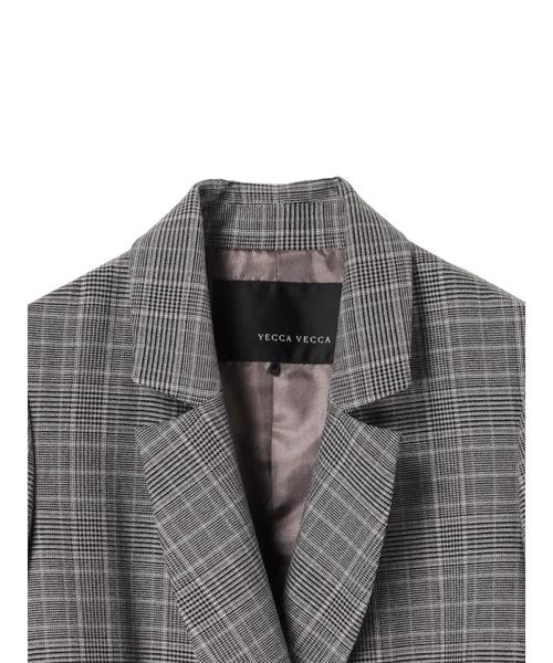 YECCA VECCA（イェッカヴェッカ）の「Ｐ．グレンチェックジャケット（ミリタリージャケット・レディース・チェック・FREE）」の11枚目の写真