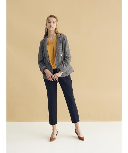 YECCA VECCA（イェッカヴェッカ）の「Ｐ．グレンチェックジャケット（ミリタリージャケット・レディース・チェック・FREE）」の3枚目の写真