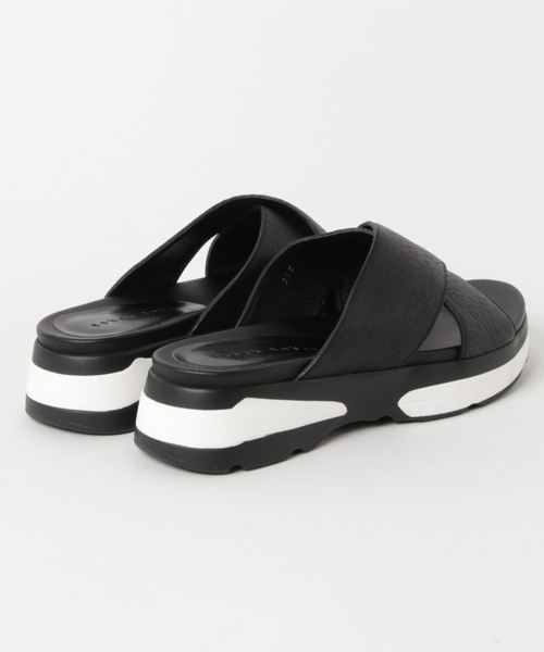 DouDou（ドゥドゥ）の「本革クロスサンダル（サンダル・レディース・ブラック/ホワイト・24.5/23.5/23.5cm/24.5cm）」の3枚目の写真