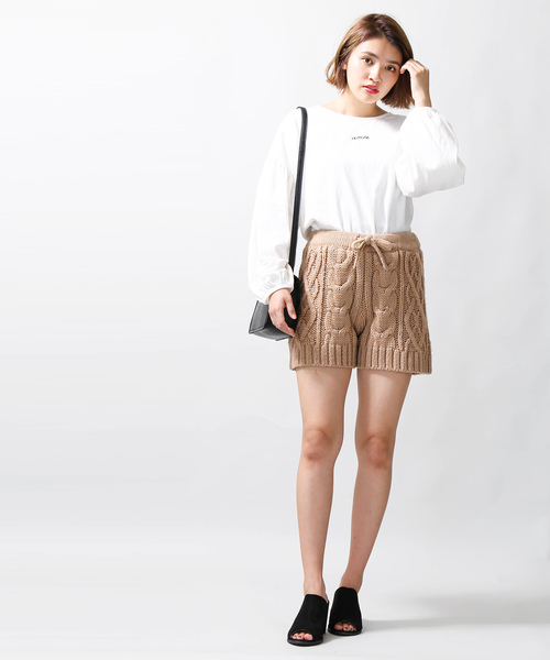 WEGO(ウィゴー)の「WEGO/ロービングケーブルショートパンツ(その他パンツ・レディース・ライトブラウン/ライトベージュ・FREE)」の11枚目の写真
