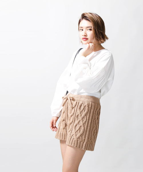 WEGO(ウィゴー)の「WEGO/ロービングケーブルショートパンツ(その他パンツ・レディース・ライトブラウン/ライトベージュ・FREE)」の10枚目の写真