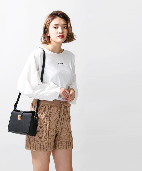 WEGO(ウィゴー)の「WEGO/ロービングケーブルショートパンツ(その他パンツ・レディース・ライトブラウン/ライトベージュ・FREE)」の9枚目の写真