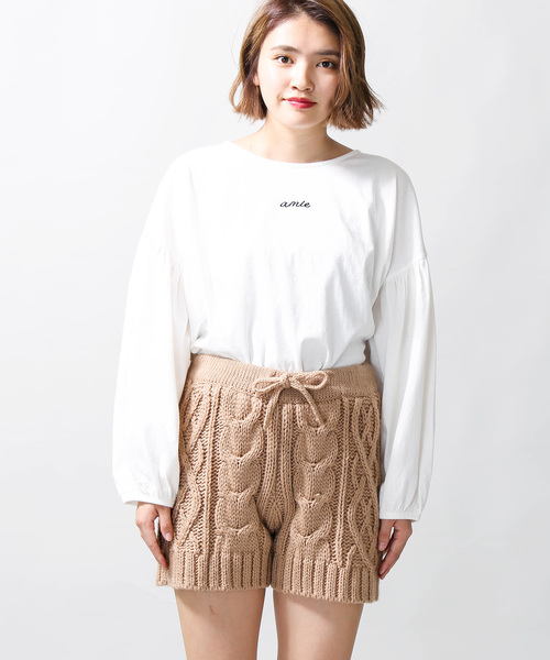 WEGO(ウィゴー)の「WEGO/ロービングケーブルショートパンツ(その他パンツ・レディース・ライトブラウン/ライトベージュ・FREE)」の8枚目の写真