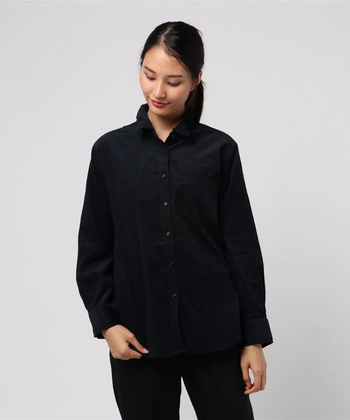 YECCA VECCA(イェッカヴェッカ)の「・コーデュロイシャツ(シャツ/ブラウス・レディース・ベージュ系その他/キャメル/ネイビー・FREE)」の12枚目の写真