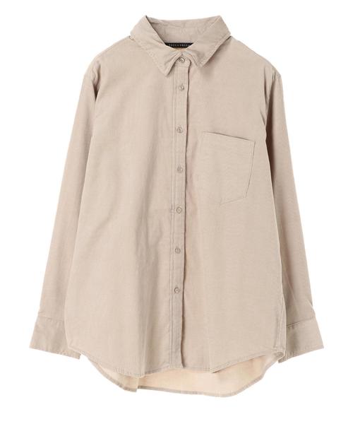 YECCA VECCA(イェッカヴェッカ)の「・コーデュロイシャツ(シャツ/ブラウス・レディース・ベージュ系その他/キャメル/ネイビー・FREE)」の5枚目の写真