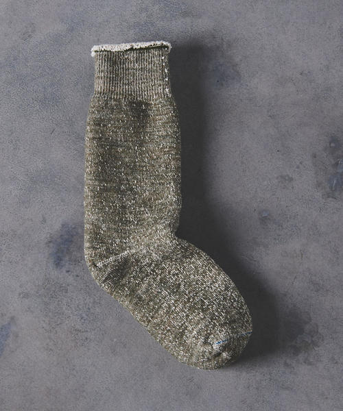 ROTOTO(ロトト)の「<RoToTo(ロトト)> DOUBLE FACE(ソックス/靴下・メンズ・オフホワイト/オリーブ/ダークグレー/ネイビー・MEDIUM)」の1枚目の写真