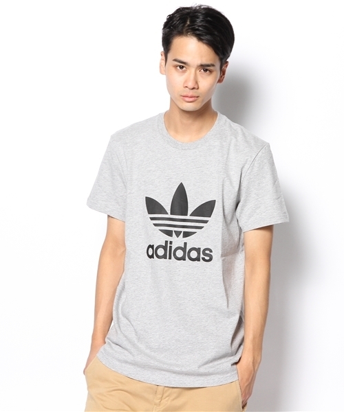 adidas Originals（アディダスオリジナルス）の「アディダス オリジナルス トレフォイル ロゴ Tシャツ adidas Originals ADI TREFOIL TEE（Tシャツ/カットソー・メンズ・グレー/ブルー・SMALL/LARGE/MEDIUM/X-LARGE）」の2枚目の写真