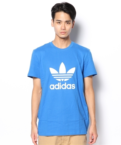 adidas Originals（アディダスオリジナルス）の「アディダス オリジナルス トレフォイル ロゴ Tシャツ adidas Originals ADI TREFOIL TEE（Tシャツ/カットソー・メンズ・グレー/ブルー・SMALL/LARGE/MEDIUM/X-LARGE）」の3枚目の写真