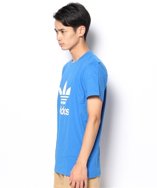 adidas Originals（アディダスオリジナルス）の「アディダス オリジナルス トレフォイル ロゴ Tシャツ adidas Originals ADI TREFOIL TEE（Tシャツ/カットソー・メンズ・グレー/ブルー・SMALL/LARGE/MEDIUM/X-LARGE）」の4枚目の写真