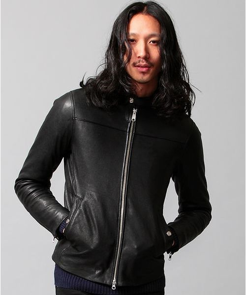 BEAUTY&YOUTH UNITED ARROWS（ビューティーアンドユースユナイテッドアローズ）の「BY ゴート パデッド ライダース ジャケット （fyowm）◆§（ライダースジャケット・メンズ・ブラック/ダークブラウン・LARGE/X-LARGE/MEDIUM/SMALL）」の10枚目の写真