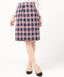 (日本製)チェック柄タイトスカート