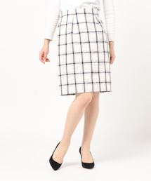 (日本製)チェック柄タイトスカート