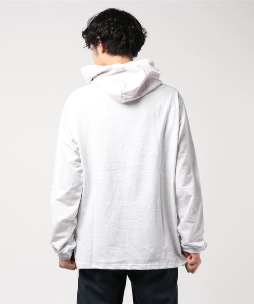 YARD PLUS(ヤードプリュス)の「YARD PLUS 配色ミニ裏毛パーカー(パーカー・メンズ・ダークグリーン/ナチュラル・MEDIUM/LARGE)」の4枚目の写真