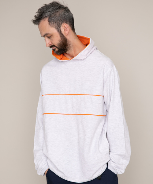 YARD PLUS(ヤードプリュス)の「YARD PLUS 配色ミニ裏毛パーカー(パーカー・メンズ・ダークグリーン/ナチュラル・MEDIUM/LARGE)」の10枚目の写真