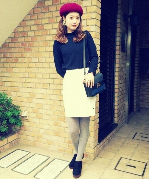 Another Edition（アナザーエディション）の「AE DNM TUCK SKⅡ #（スカート・レディース・コバルトブルー/オフホワイト・SMALL/MEDIUM）」の14枚目の写真