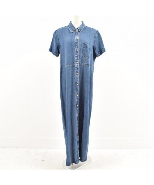 ブランド古着 マキシ丈 半袖 デニムシャツワンピース ワンピース Vintage ヴィンテージ のファッション通販 Zozoused