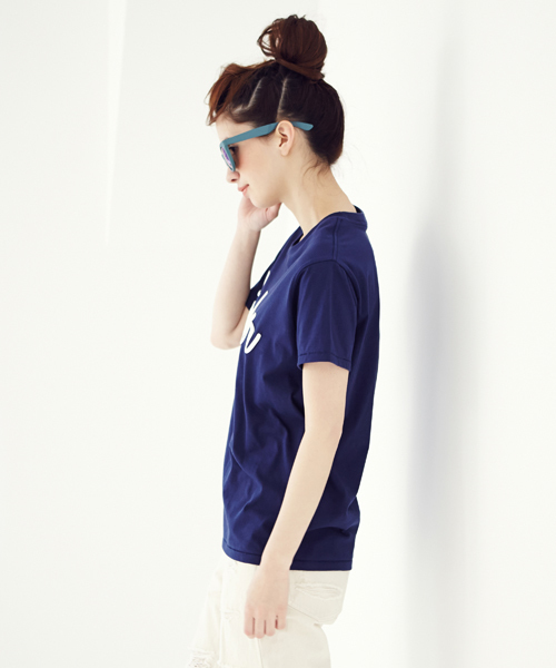 Another Edition（アナザーエディション）の「AE[A]tender T（Tシャツ/カットソー・レディース・ホワイト/ベージュ/ネイビー・ﾌﾘ-）」の6枚目の写真