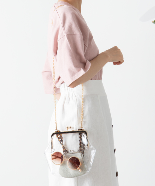 WEGO（ウィゴー）の「WEGO/がま口ショルダーバッグ（ショルダーバッグ・レディース・ブラック/その他1/その他2/ホワイト系その他/その他3・FREE）」の6枚目の写真