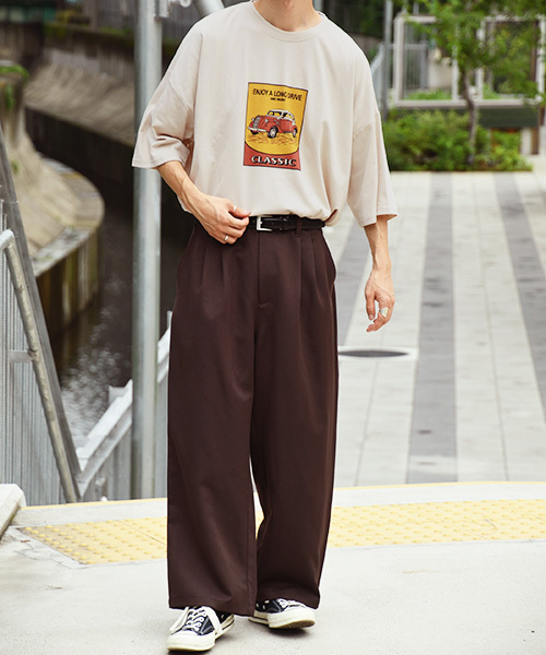 kutir（クティール）の「レトロカープリントＴシャツ（Tシャツ/カットソー・メンズ・ホワイト/ブラック/ベージュ・MEDIUM/LARGE）」の17枚目の写真