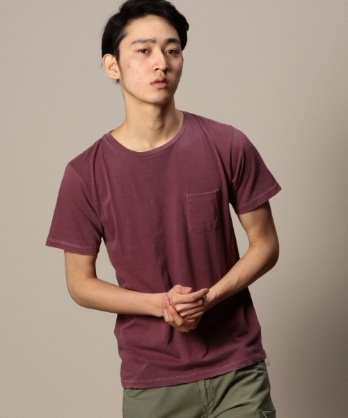 BEAUTY&YOUTH UNITED ARROWS（ビューティーアンドユースユナイテッドアローズ）の「BY チューブ 1ポケット クルーネック ショートスリーブ カットソー § ◆（Tシャツ/カットソー・メンズ・ホワイト/ダークグレー/ワインレッド/ダークグリーン/ライトブルー/ネイビー・SMALL/MEDIUM/LARGE/X-LARGE）」の6枚目の写真