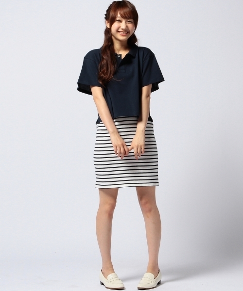 Another Edition（アナザーエディション）の「AE BOR タイト SK Ⅱ◆（スカート・レディース・ホワイト/コバルトブルー/ネイビー・フリー）」の11枚目の写真