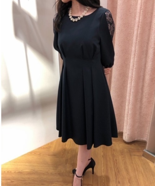 セール Cupid Heart 結婚式ドレス 袖レース切替シンプルワンピース ドレス Cupid Heart キューピッドハート のファッション通販 Zozotown