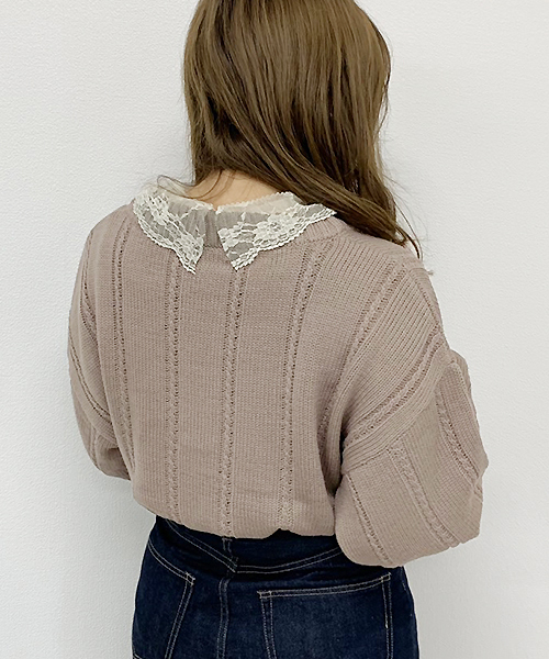 apres jour(アプレジュール)の「ヘンリーケーブルニット【ZOZOTOWN限定アイテム】(ニット/セーター・レディース・ベージュ/ボルドー/モカ/スモークピンク・フリー)」の12枚目の写真
