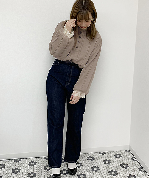 apres jour(アプレジュール)の「ヘンリーケーブルニット【ZOZOTOWN限定アイテム】(ニット/セーター・レディース・ベージュ/ボルドー/モカ/スモークピンク・フリー)」の13枚目の写真