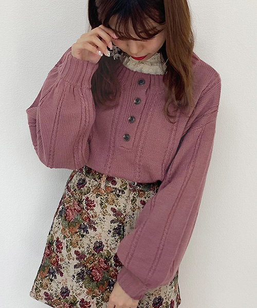 apres jour(アプレジュール)の「ヘンリーケーブルニット【ZOZOTOWN限定アイテム】(ニット/セーター・レディース・ベージュ/ボルドー/モカ/スモークピンク・フリー)」の19枚目の写真