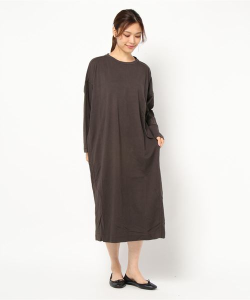 PUAL CE CIN(ピュアルセシン)の「配色ステッチチュニック(Tシャツ/カットソー・レディース・ネイビー/グレー/ブルー/ナチュラル/キャメル・FREE)」の8枚目の写真