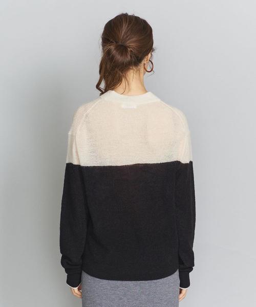 BEAUTY&YOUTH UNITED ARROWS(ビューティーアンドユースユナイテッドアローズ)の「BY モヘヤミックスパネルニットプルオーバー◆(ニット/セーター・レディース・ライトブルー/ベージュ/ブラック・FREE)」の17枚目の写真