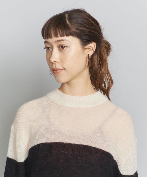 BEAUTY&YOUTH UNITED ARROWS(ビューティーアンドユースユナイテッドアローズ)の「BY モヘヤミックスパネルニットプルオーバー◆(ニット/セーター・レディース・ライトブルー/ベージュ/ブラック・FREE)」の18枚目の写真