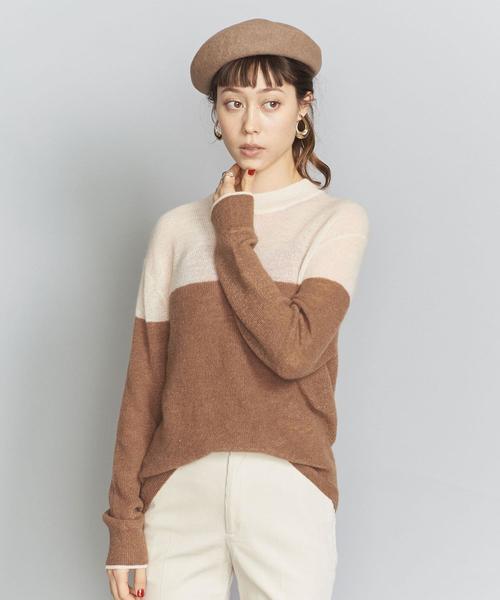 BEAUTY&YOUTH UNITED ARROWS(ビューティーアンドユースユナイテッドアローズ)の「BY モヘヤミックスパネルニットプルオーバー◆(ニット/セーター・レディース・ライトブルー/ベージュ/ブラック・FREE)」の11枚目の写真
