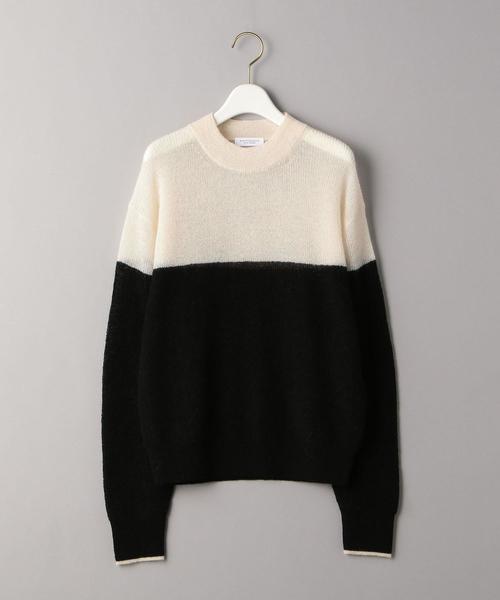 BEAUTY&YOUTH UNITED ARROWS(ビューティーアンドユースユナイテッドアローズ)の「BY モヘヤミックスパネルニットプルオーバー◆(ニット/セーター・レディース・ライトブルー/ベージュ/ブラック・FREE)」の5枚目の写真