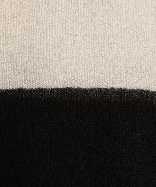 BEAUTY&YOUTH UNITED ARROWS(ビューティーアンドユースユナイテッドアローズ)の「BY モヘヤミックスパネルニットプルオーバー◆(ニット/セーター・レディース・ライトブルー/ベージュ/ブラック・FREE)」の6枚目の写真